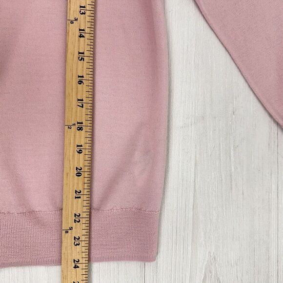 J.Crew Tippi Sweater Baby Pink‎ Floral Liberty Collar Women S 100% Merino Wool - Picture 15 of 16